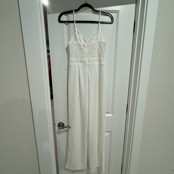 Lulus Timeless Romance White Lace Wide-Leg Jumpsuit - Picture 3 of 5